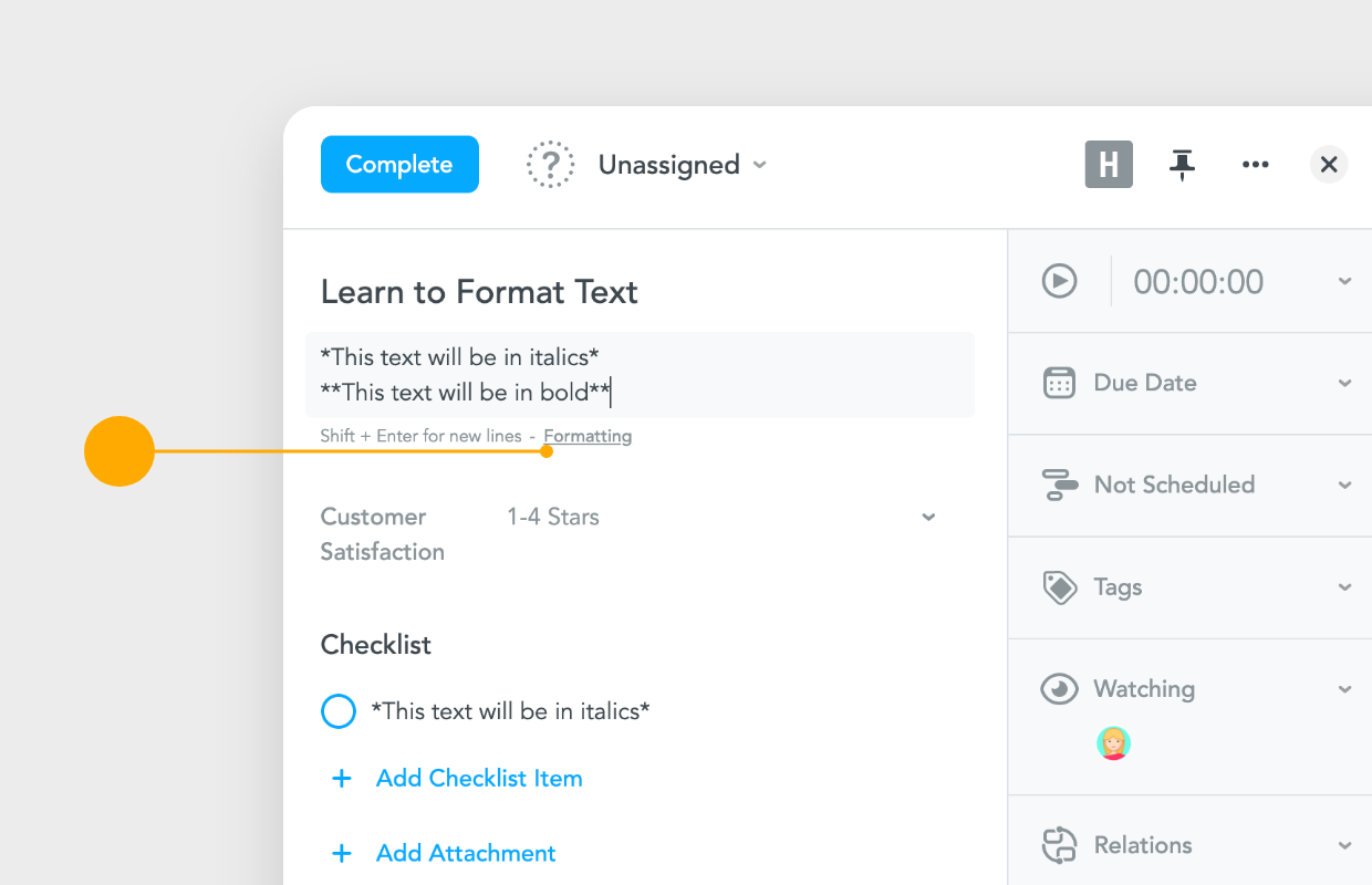 meistertask keyboard shortcuts